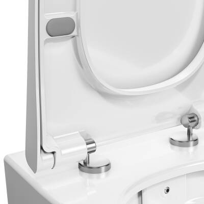 VitrA Metropole Klozet Kapağı 90-003R009 Duroplast - Üstten Sıkmalı - Yavaş Kapanır - Kolay Sök-Tak - Metal Menteşeli - Beyaz - 3