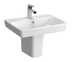 VitrA Metropole Lavabo 5662B003-0001 Dikdörtgen - 60x46 cm - tek armatür delikli - su taşma delikli - beyaz 