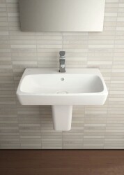 VitrA Metropole Lavabo 5662B003-0001 Dikdörtgen - 60x46 cm - tek armatür delikli - su taşma delikli - beyaz - 2