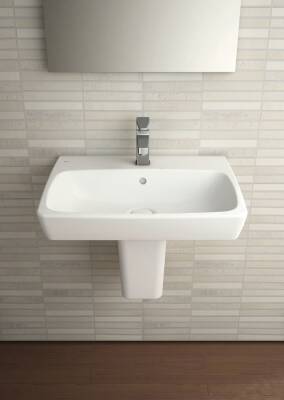 VitrA Metropole Lavabo 5662B003-0001 Dikdörtgen - 60x46 cm - tek armatür delikli - su taşma delikli - beyaz - 2
