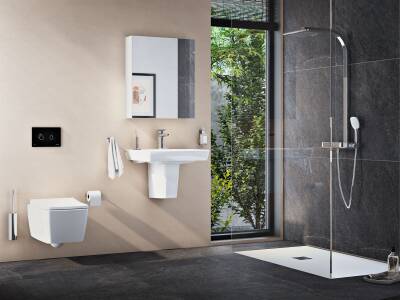 VitrA Metropole Lavabo 5662B003-0001 Dikdörtgen - 60x46 cm - tek armatür delikli - su taşma delikli - beyaz - 3