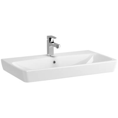 VitrA Metropole Lavabo 5663B003-0001 Dikdörtgen - 80x46 cm - tek armatür delikli - su taşma delikli - beyaz - 1