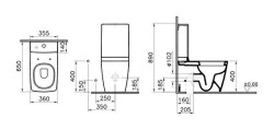 VitrA Metropole Takım klozet 5677B003-0092 Duvara tam dayalı - 65 cm - taharet borulu - beyaz - 3