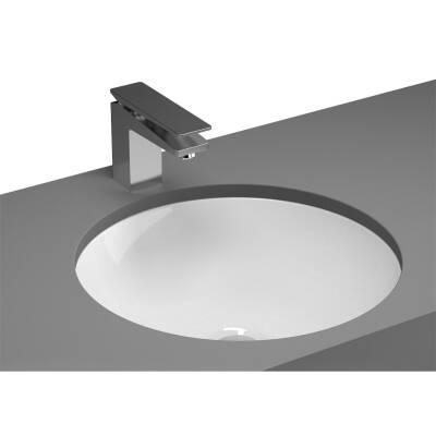 VitrA Metropole Tezgahaltı lavabo 5940B003-1083 Yuvarlak - kompakt - 45x45 cm - armatür deliksiz - su taşma deliksiz - beyaz - 1