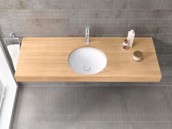 VitrA Metropole Tezgahaltı lavabo 5940B003-1083 Yuvarlak - kompakt - 45x45 cm - armatür deliksiz - su taşma deliksiz - beyaz - 3
