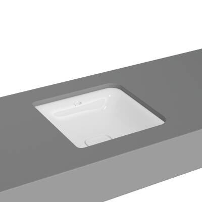 VitrA Metropole Tezgahaltı lavabo 7533B003-1083 Kare - 40x40 cm - armatür deliksiz - su taşma deliksiz - beyaz - 1