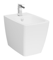 VitrA Metropole Yerden bide 5659B001-0288 Duvara tam dayalı - 54 cm - tek armatür delikli - su taşma delikli - yanlardan deliksiz - mat beyaz