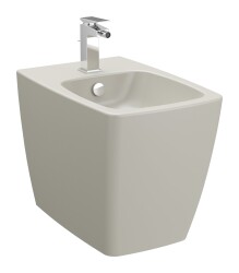 Artema Metropole Yerden bide 5659B020-0288 Duvara tam dayalı - 54 cm - tek armatür delikli - su taşma delikli - yanlardan deliksiz - mat bej