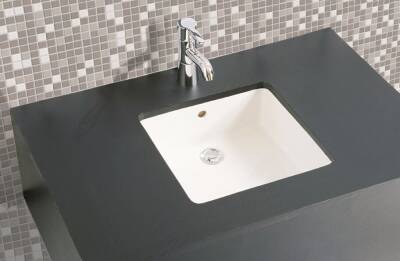 VitrA Nuo Tezgahaltı lavabo 7436B003-1082 Dikdörtgen - kompakt - 50x38 cm - armatür deliksiz - su taşma delikli - beyaz - 2