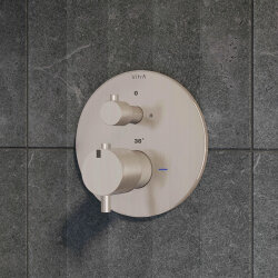 VitrA Origin Ankastre Termostatik Banyo Bataryası A4267134 V-Box Sıva Üstü Grubu - Fırçalı Nikel - 3
