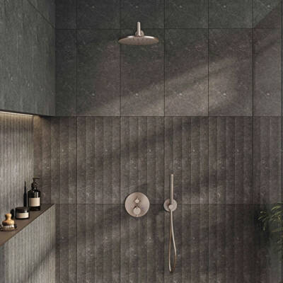 VitrA Origin Ankastre Termostatik Banyo Bataryası A4267134 V-Box Sıva Üstü Grubu - Fırçalı Nikel - 4