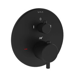 VitrA Origin Ankastre Termostatik Banyo Bataryası A4267136WTC Mat siyah