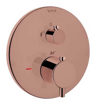 VitrA Origin Ankastre Termostatik Duş Bataryası A4267226 V-Box Sıva Üstü Grubu - Bakır - 1