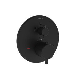 VitrA Origin Ankastre Termostatik Duş Bataryası A4267236WTC V-Box sıva üstü grubu - mat siyah