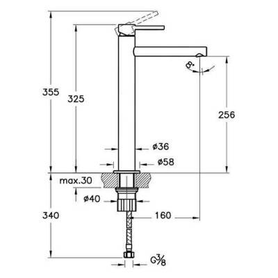 VitrA Origin Çanak Lavabo Bataryası A4255836WTC Mat Siyah - 2