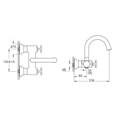 VitrA Origin Classic Banyo Bataryası - Mat Siyah A4289336 - 2