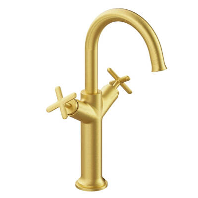 VitrA Origin Classic Çanak Lavabo Bataryası A4288625 Çift Kumandalı Fırçalı Altın - 1