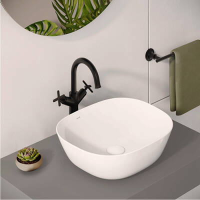 VitrA Origin Classic A4288636 Çanak Lavabo Bataryası Çift Kumandalı Mat Siyah - 4