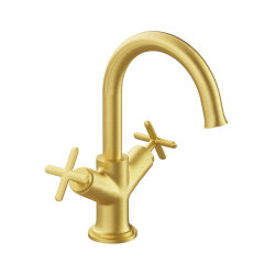 VitrA Origin Classic Lavabo Bataryası A4288425 Çift Kumandalı Fırçalı Altın - 1