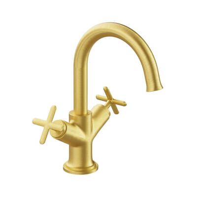 VitrA Origin Classic Lavabo Bataryası A4288425 Çift Kumandalı Fırçalı Altın - 1