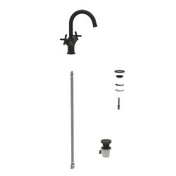 VitrA Origin Classic Lavabo Bataryası Çift Kumandalı Mat Siyah A4288436 - 3