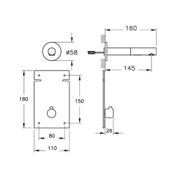 VitrA Origin Temassız Ankastre Lavabo Bataryası A4711036WTC Sıva Üstü Grubu - Kısa - Mat Siyah - 2