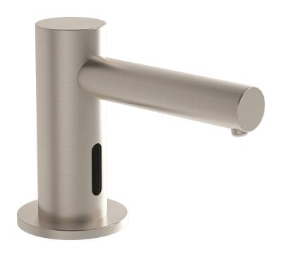 VitrA Origin Temassız Sıvı Sabunluk A4469934 Tezgah Üzeri - Elektrikli - Kısa - Fırçalı Nikel - 1