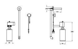 VitrA Origin Temassız Sıvı Sabunluk A4470034 Ankastre - Elektrikli - Fırçalı Nikel - 2