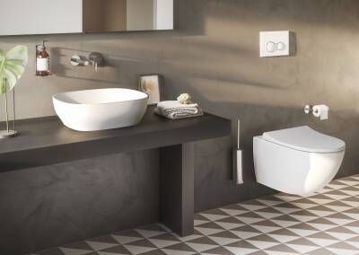 VitrA Outline Çanak lavabo 5994B401-0016 Dikdörtgen - kompakt - 45x41 cm - armatür deliksiz - su taşma deliksiz - Clean - mat beyaz - 2