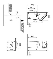 VitrA Plural 7809B083-5330 Rim-ex - temassız - arkadan su girişli - pilli - mat siyah