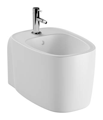 VitrA Plural Asma bide 7831B401-0288 Gizli montajlı - 55 cm - tek armatür delikli - su taşma delikli - yanlardan deliksiz - Clean - mat beyaz - 1
