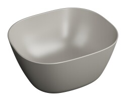 VitrA Plural Çanak lavabo 7811B420-0016 Oval - kompakt - 45x38 cm - armatür deliksiz - su taşma deliksiz - Clean - mat bej 