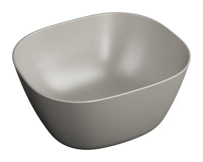 VitrA Plural Çanak lavabo 7811B420-0016 Oval - kompakt - 45x38 cm - armatür deliksiz - su taşma deliksiz - Clean - mat bej - 1