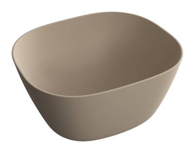 VitrA Plural Çanak lavabo 7811B474-0016 Oval - kompakt - 45x38 cm - armatür deliksiz - su taşma deliksiz - Clean - mat kil beji - 1
