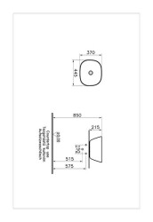 VitrA Plural Çanak lavabo 7811B474-0016 Oval - kompakt - 45x38 cm - armatür deliksiz - su taşma deliksiz - Clean - mat kil beji - 2