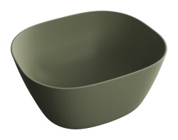 VitrA Plural Çanak lavabo 7811B475-0016 Oval - kompakt - 45x38 cm - armatür deliksiz - su taşma deliksiz - Clean - mat yosun yeşili 