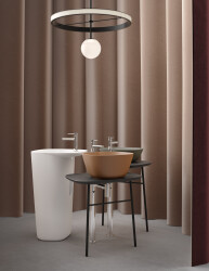 VitrA Plural Çanak lavabo 7811B477-0016 Oval - kompakt - 45x38 cm - armatür deliksiz - su taşma deliksiz - Clean - mat terra rosa - 2