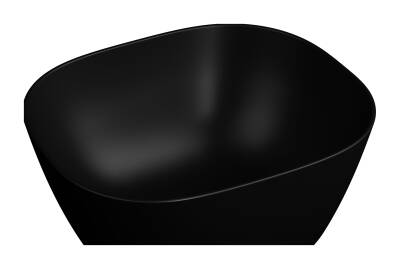 VitrA Plural Çanak lavabo 7811B483-0016 Oval - kompakt - 45x38 cm - armatür deliksiz - su taşma deliksiz - Clean - mat siyah - 1