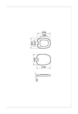 VitrA Plural Klozet kapağı 126-001-009 Duroplast - üstten sıkmalı - yavaş kapanır - kolay sök-tak - metal menteşeli - mat beyaz - 3