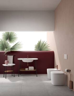 VitrA Plural Klozet kapağı 126-001-029 Duroplast - üstten sıkmalı - yavaş kapanır - kolay sök-tak - bakır - metal menteşeli - mat beyaz - 2