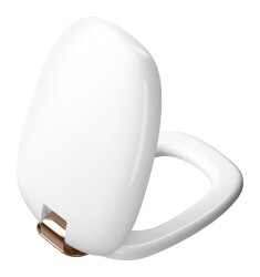 VitrA Plural Klozet kapağı 126-003-029 Duroplast - üstten sıkmalı - yavaş kapanır - kolay sök-tak - bakır - metal menteşeli - beyaz 
