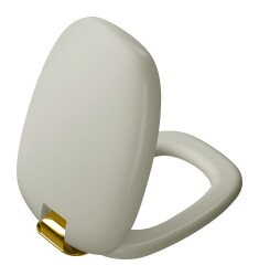 VitrA Plural Klozet kapağı 126-020-019 Duroplast - üstten sıkmalı - yavaş kapanır - kolay sök-tak - altın - metal menteşeli - mat bej 