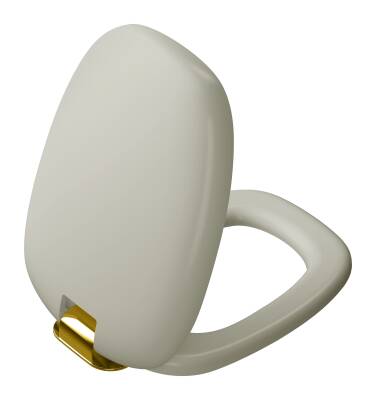 VitrA Plural Klozet kapağı 126-020-019 Duroplast - üstten sıkmalı - yavaş kapanır - kolay sök-tak - altın - metal menteşeli - mat bej - 1