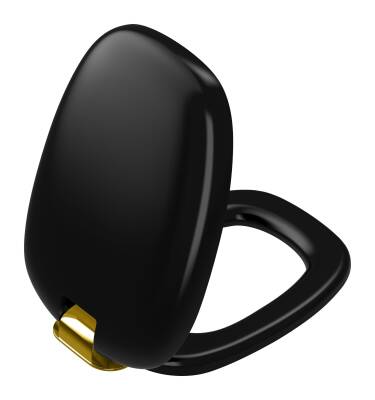 VitrA Plural Klozet kapağı 126-083-019 Duroplast - üstten sıkmalı - yavaş kapanır - kolay sök-tak - altın - metal menteşeli - mat siyah - 1