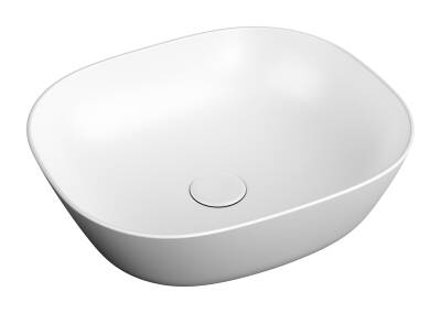 VitrA Plural Tezgahaltı lavabo 7810B401-1083 Oval - kompakt - 45x38 cm - armatür deliksiz - su taşma deliksiz - Clean - mat beyaz - 1