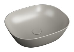 VitrA Plural Tezgahaltı lavabo 7810B420-1083 Oval - kompakt - 45x38 cm - armatür deliksiz - su taşma deliksiz - Clean - mat bej