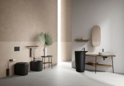 VitrA Plural Yerden bide 7816B401-0288 Duvara tam dayalı - 55 cm - tek armatür delikli - su taşma delikli - yanlardan deliksiz - Clean - mat beyaz