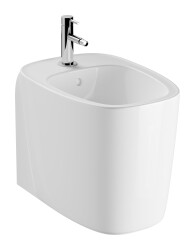 VitrA Plural Yerden bide 7816B403-0288 Duvara tam dayalı - 55 cm - tek armatür delikli - su taşma delikli - yanlardan deliksiz - Clean - beyaz