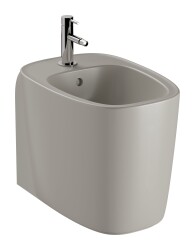 VitrA Plural Yerden bide 7816B420-0288 Duvara tam dayalı - 55 cm - tek armatür delikli - su taşma delikli - yanlardan deliksiz - Clean - mat bej