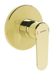 Artema Root Round Ankastre Duş Bataryası A4272823 Sıva Üstü Grubu - Altın